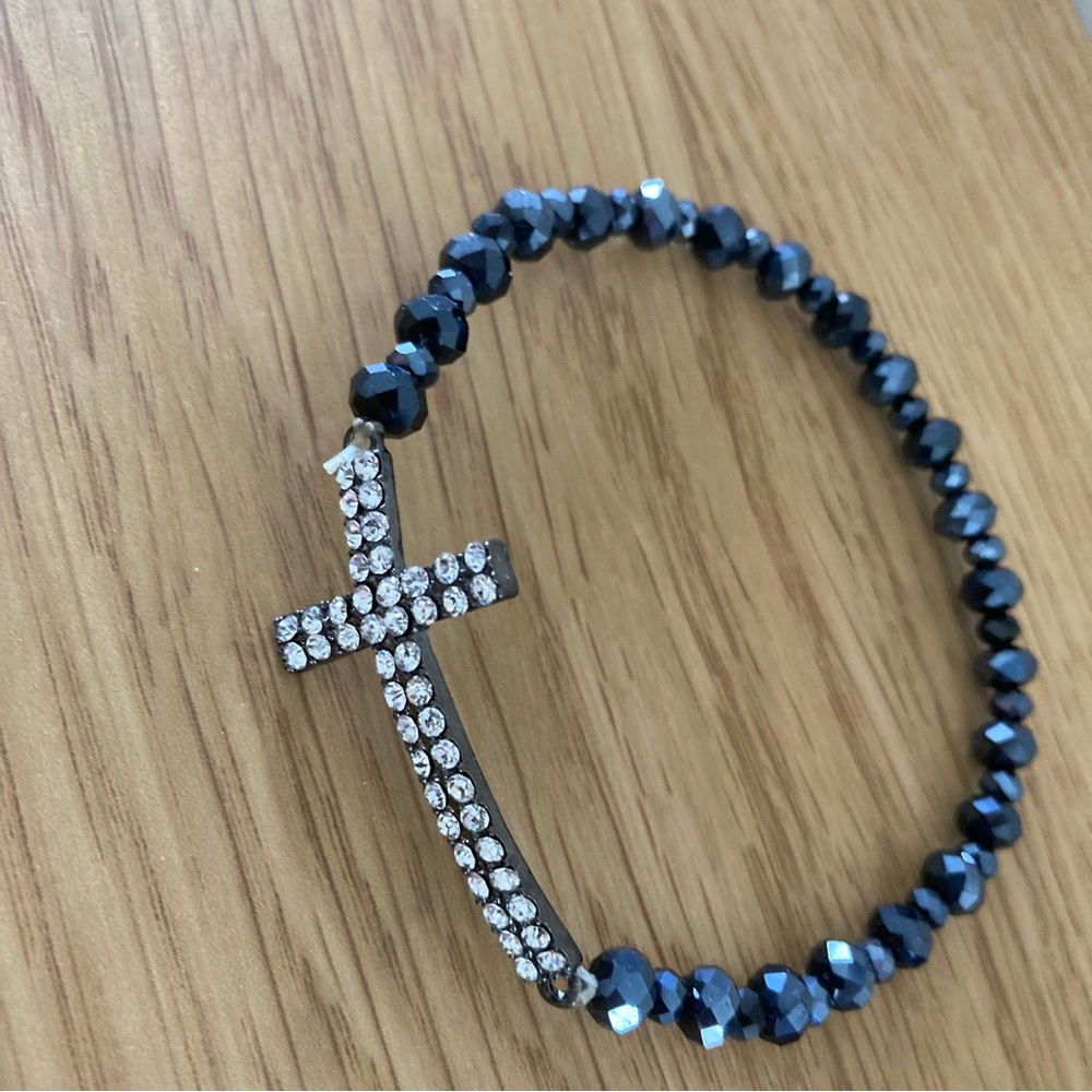 Black & White Stretchy Bracelet Set - 4 inches